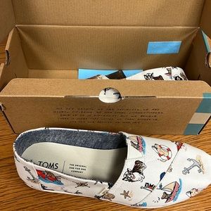 Tom’s nautical dogs canvas shoes - New in box